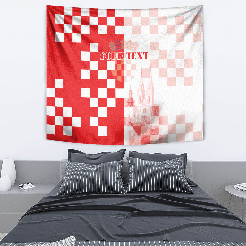 Personalized Croatia Hrvatska Tapestry National Day 2026 Red Version