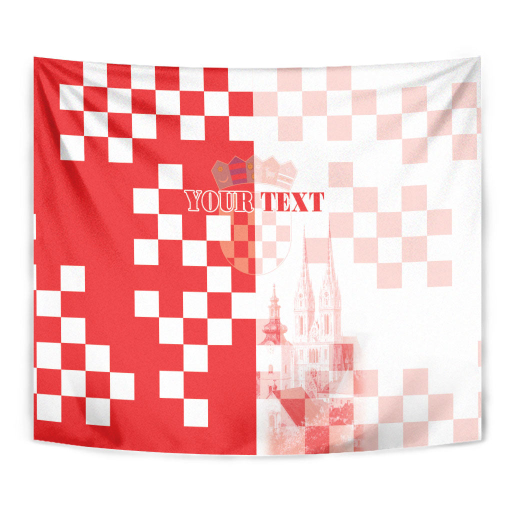 Personalized Croatia Hrvatska Tapestry National Day 2026 Red Version