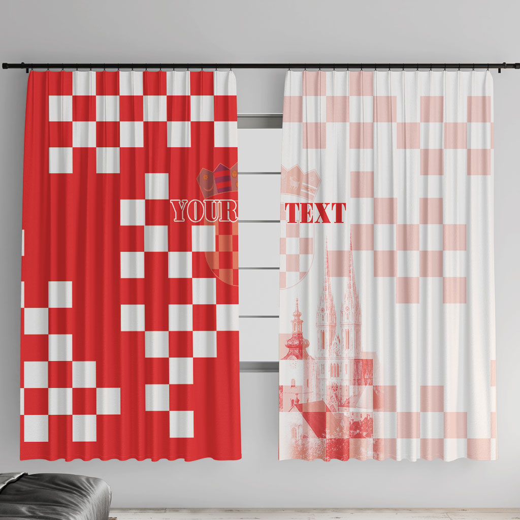 Personalized Croatia Hrvatska Window Curtain National Day 2026 Red Version