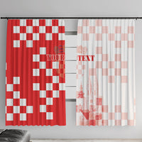 Personalized Croatia Hrvatska Window Curtain National Day 2026 Red Version