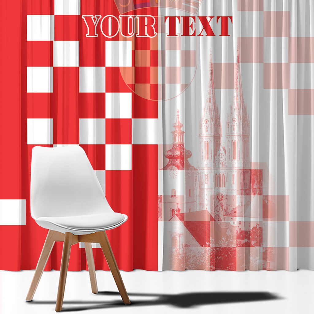 Personalized Croatia Hrvatska Window Curtain National Day 2026 Red Version