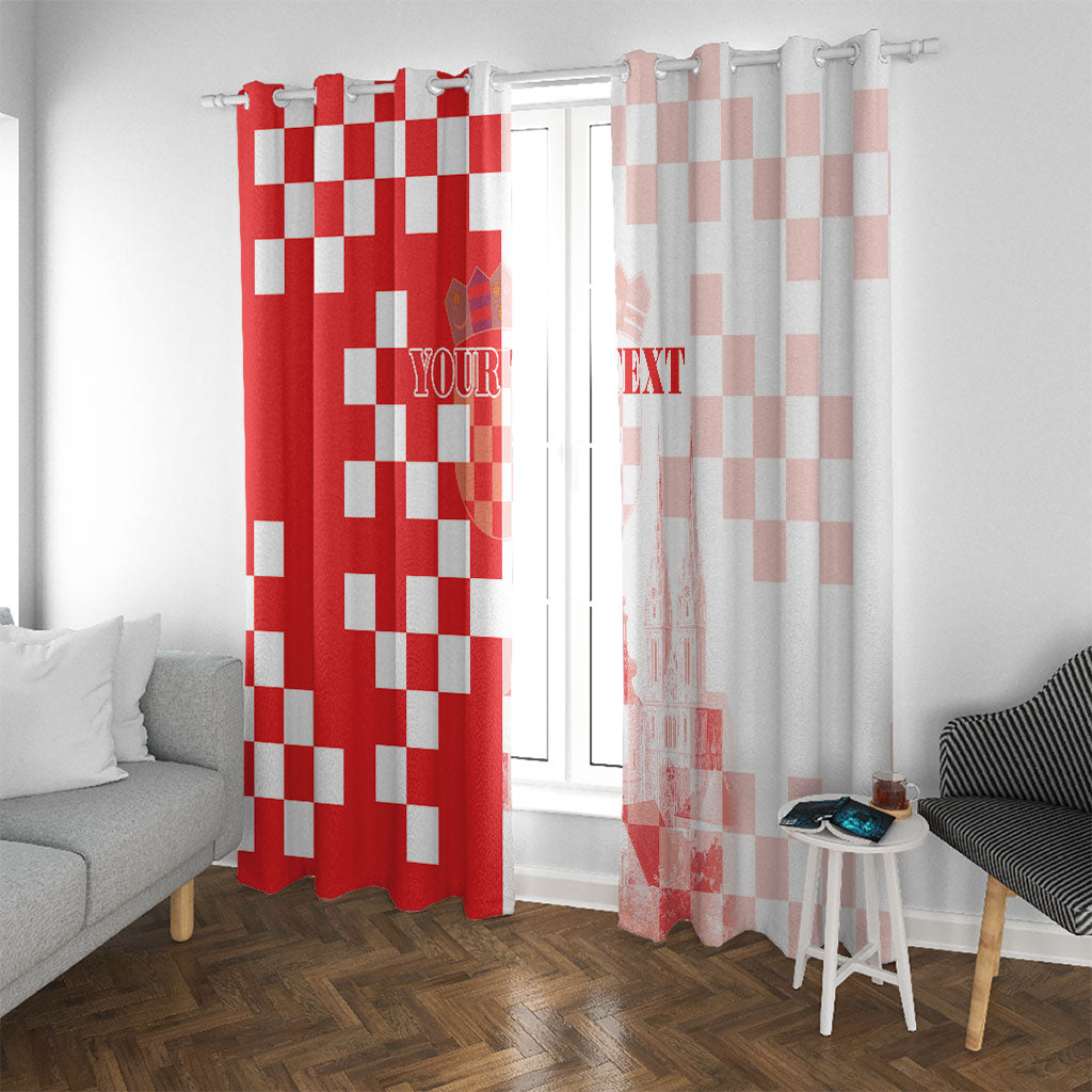 Personalized Croatia Hrvatska Window Curtain National Day 2026 Red Version