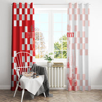Personalized Croatia Hrvatska Window Curtain National Day 2026 Red Version