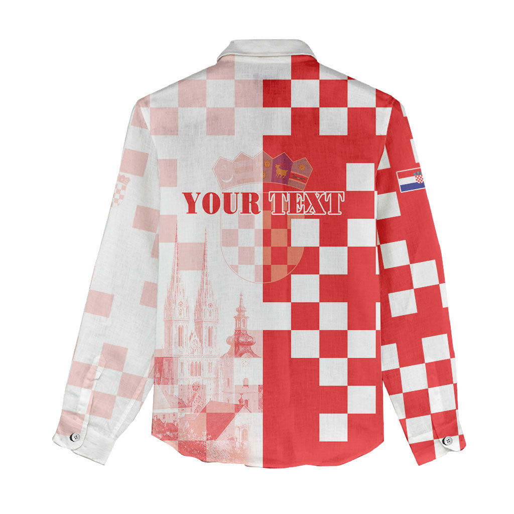 Personalized Croatia Hrvatska Women Casual Shirt National Day 2026 Red Version