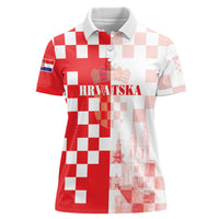 Personalized Croatia Hrvatska Women Polo Shirt National Day 2026 Red Version