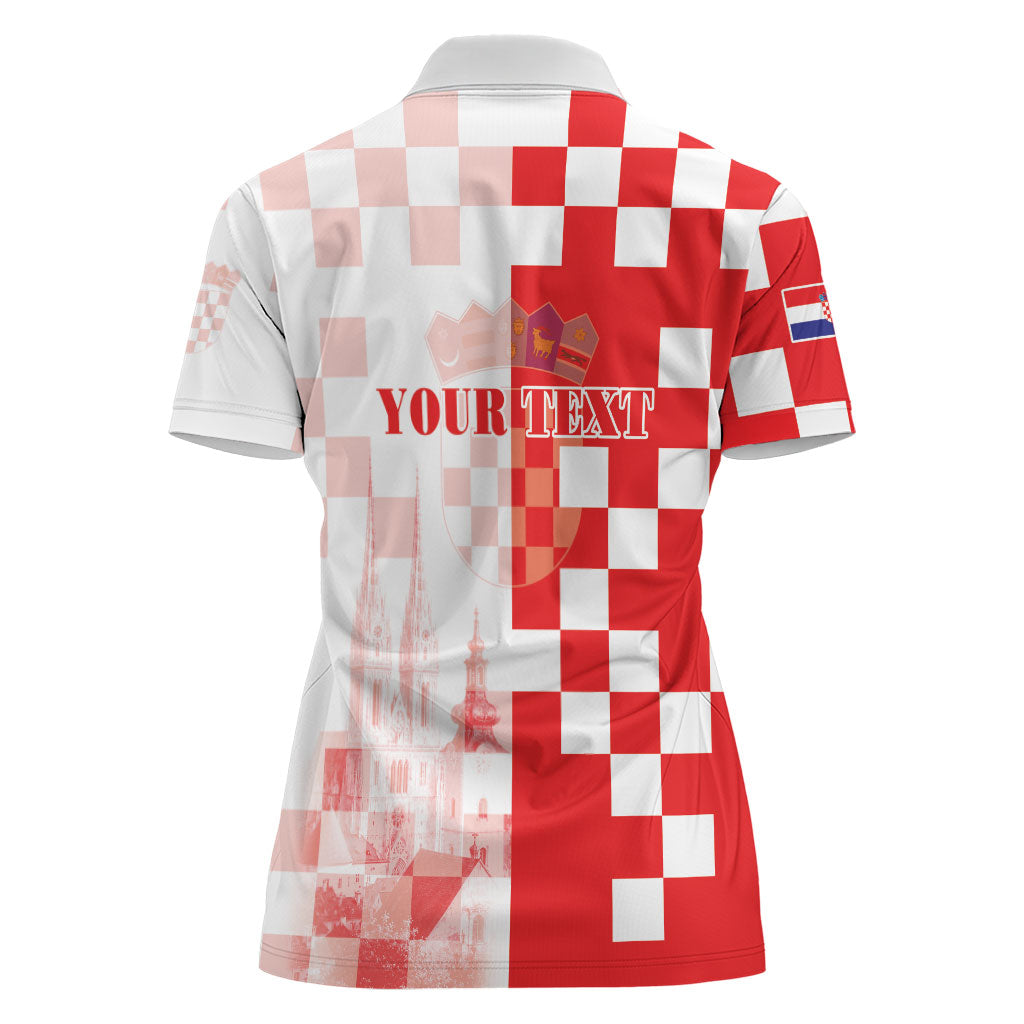 Personalized Croatia Hrvatska Women Polo Shirt National Day 2026 Red Version