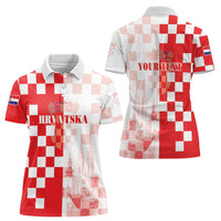 Personalized Croatia Hrvatska Women Polo Shirt National Day 2026 Red Version