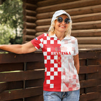Personalized Croatia Hrvatska Women Polo Shirt National Day 2026 Red Version
