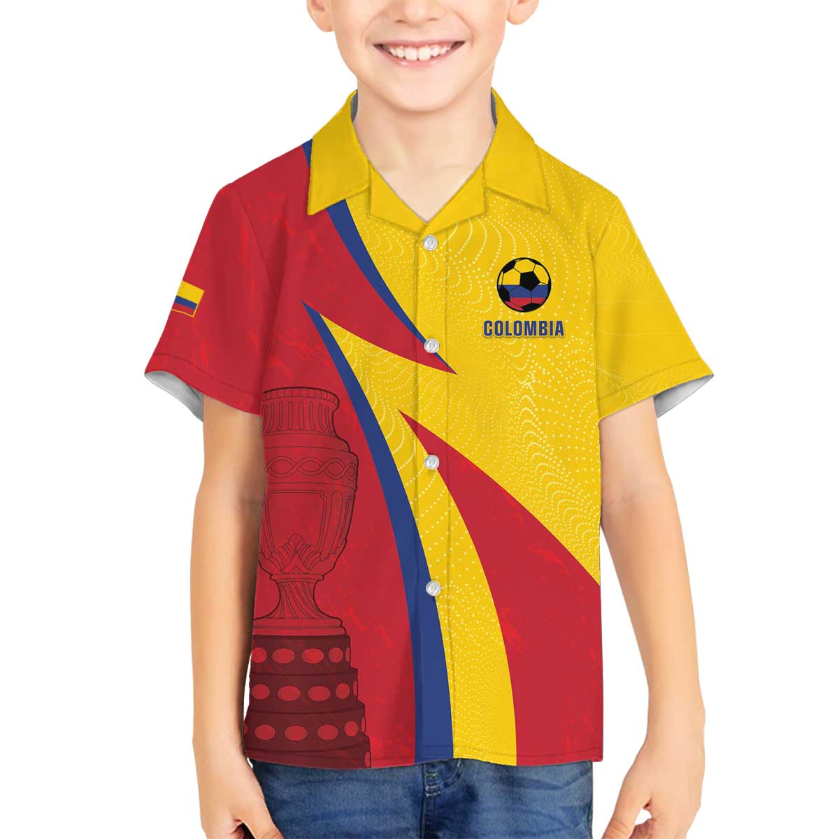 Custom Colombia 2024 Football Family Matching Puletasi and Hawaiian Shirt Go Champions Los Cafeteros LT05 - Wonder Print Shop