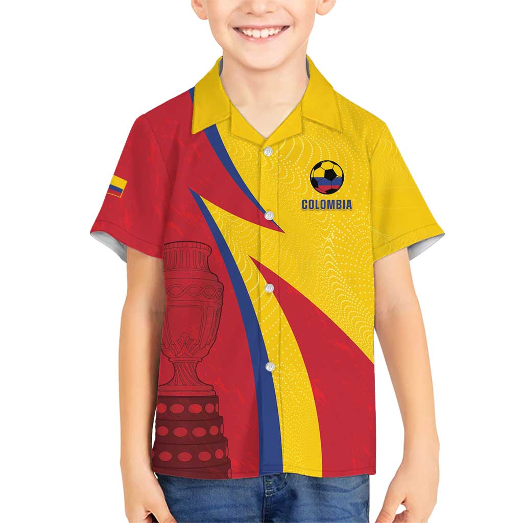 Custom Colombia 2024 Football Family Matching Summer Maxi Dress and Hawaiian Shirt Go Champions Los Cafeteros LT05 - Wonder Print Shop