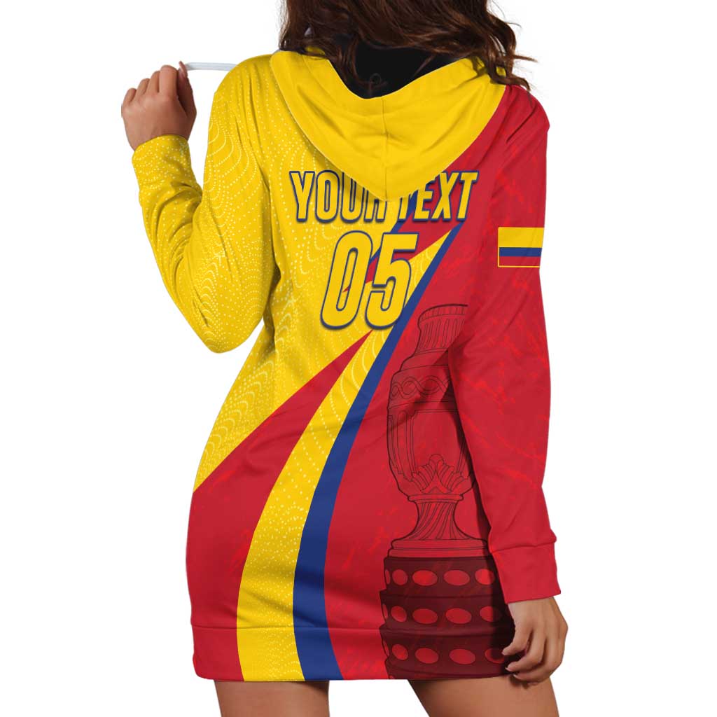 Custom Colombia 2024 Football Hoodie Dress Go Champions Los Cafeteros LT05 - Wonder Print Shop
