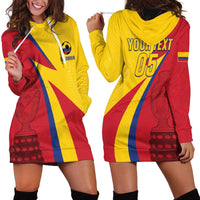 Custom Colombia 2024 Football Hoodie Dress Go Champions Los Cafeteros LT05 - Wonder Print Shop