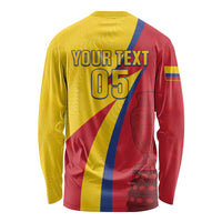 Custom Colombia 2024 Football Long Sleeve Shirt Go Champions Los Cafeteros LT05 - Wonder Print Shop