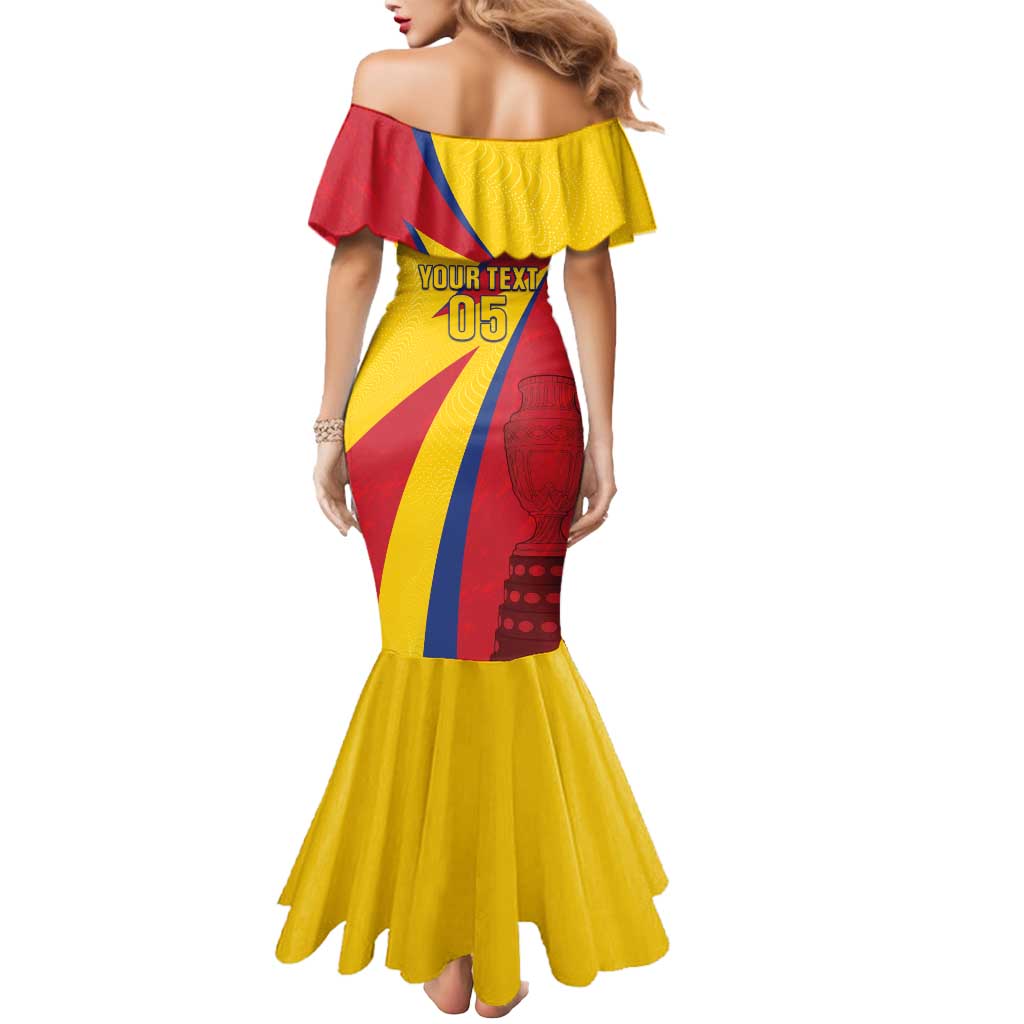 Custom Colombia 2024 Football Mermaid Dress Go Champions Los Cafeteros LT05 - Wonder Print Shop