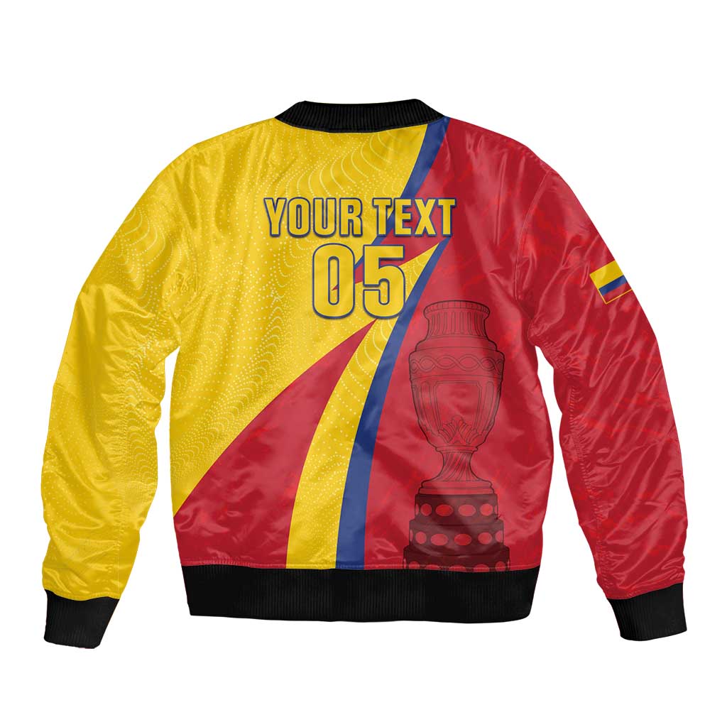 Custom Colombia 2024 Football Sleeve Zip Bomber Jacket Go Champions Los Cafeteros LT05 - Wonder Print Shop