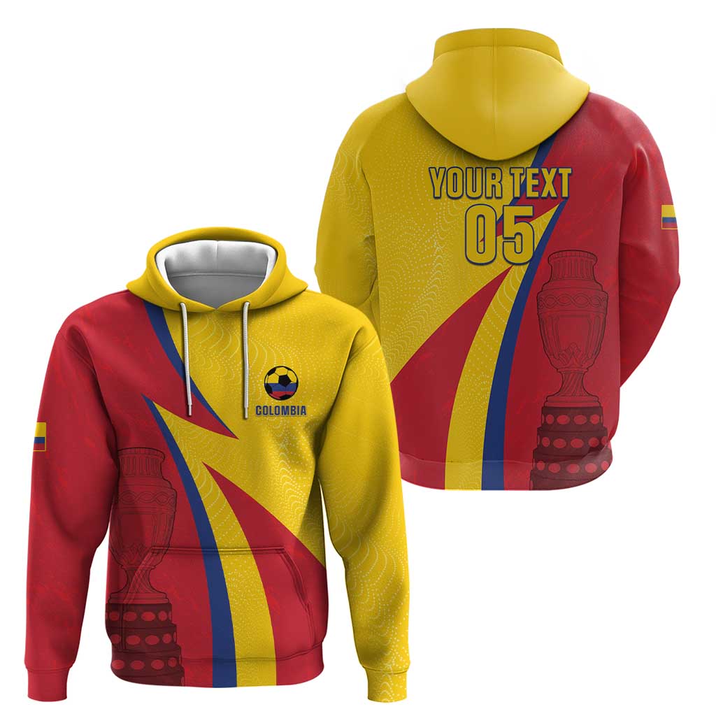 Custom Colombia 2024 Football Zip Hoodie Go Champions Los Cafeteros LT05 - Wonder Print Shop