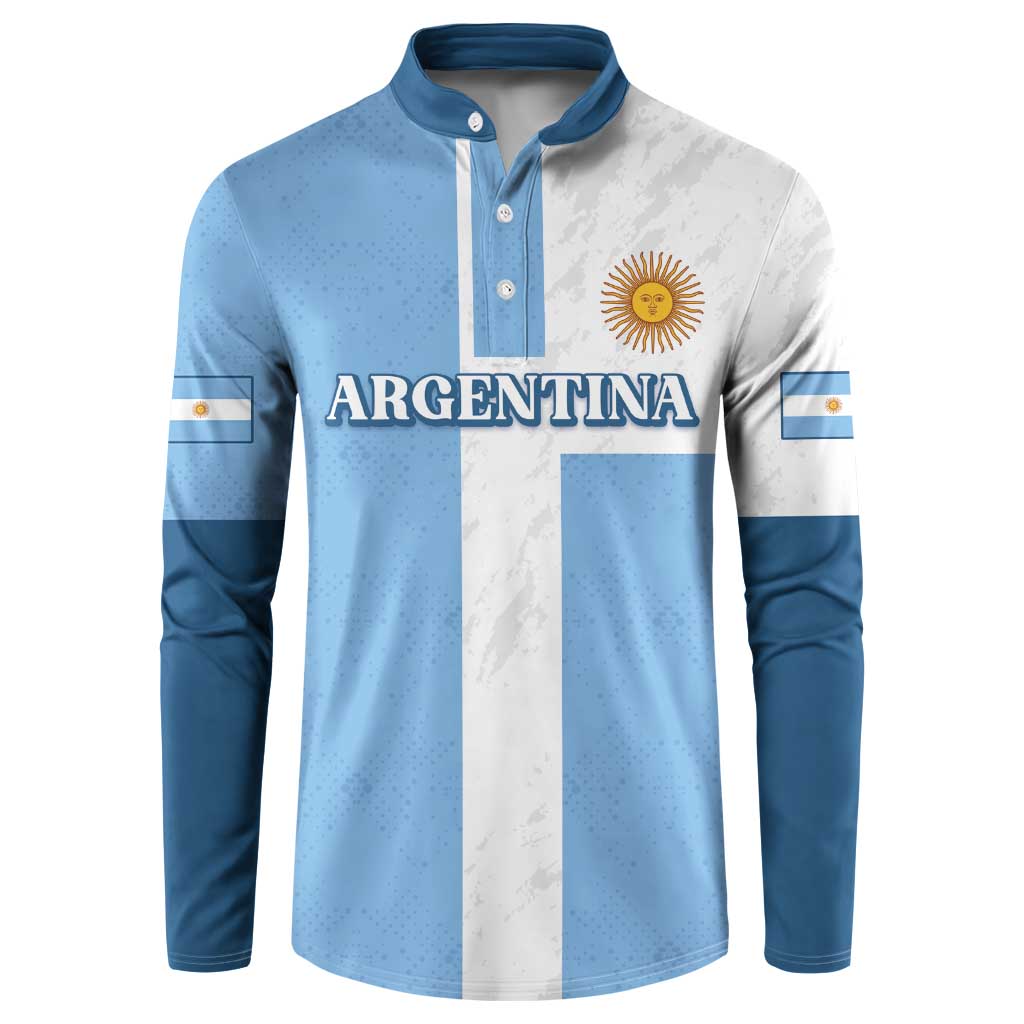 Custom Argentina 2024 Football Button Sweatshirt Sport Style LT05 - Wonder Print Shop
