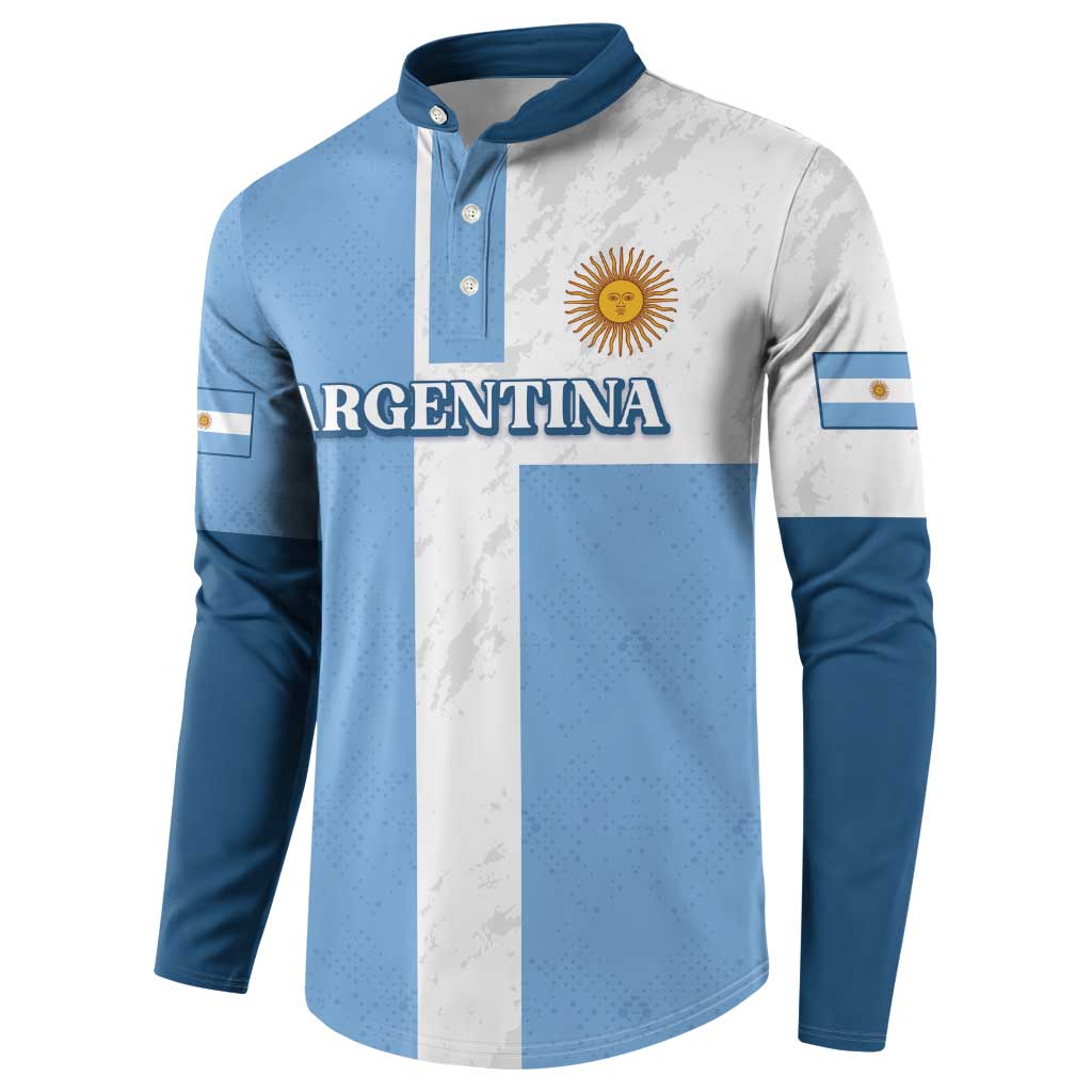 Custom Argentina 2024 Football Button Sweatshirt Sport Style LT05 - Wonder Print Shop