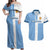 Custom Argentina 2024 Football Couples Matching Off Shoulder Maxi Dress and Hawaiian Shirt Sport Style LT05 - Wonder Print Shop