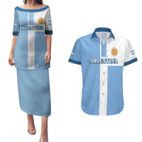 Custom Argentina 2024 Football Couples Matching Puletasi and Hawaiian Shirt Sport Style LT05 - Wonder Print Shop