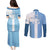 Custom Argentina 2024 Football Couples Matching Puletasi and Long Sleeve Button Shirt Sport Style LT05 - Wonder Print Shop