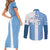 Custom Argentina 2024 Football Couples Matching Short Sleeve Bodycon Dress and Long Sleeve Button Shirt Sport Style LT05 - Wonder Print Shop