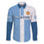 Custom Argentina 2024 Football Family Matching Off The Shoulder Long Sleeve Dress and Hawaiian Shirt Sport Style LT05 - Wonder Print Shop