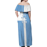 Custom Argentina 2024 Football Family Matching Off Shoulder Maxi Dress and Hawaiian Shirt Sport Style LT05 - Wonder Print Shop