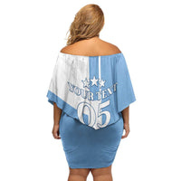 Custom Argentina 2024 Football Family Matching Off Shoulder Short Dress and Hawaiian Shirt Sport Style LT05 - Wonder Print Shop
