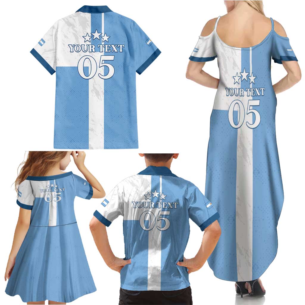 Custom Argentina 2024 Football Family Matching Summer Maxi Dress and Hawaiian Shirt Sport Style LT05 - Wonder Print Shop
