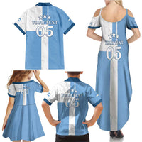 Custom Argentina 2024 Football Family Matching Summer Maxi Dress and Hawaiian Shirt Sport Style LT05 - Wonder Print Shop