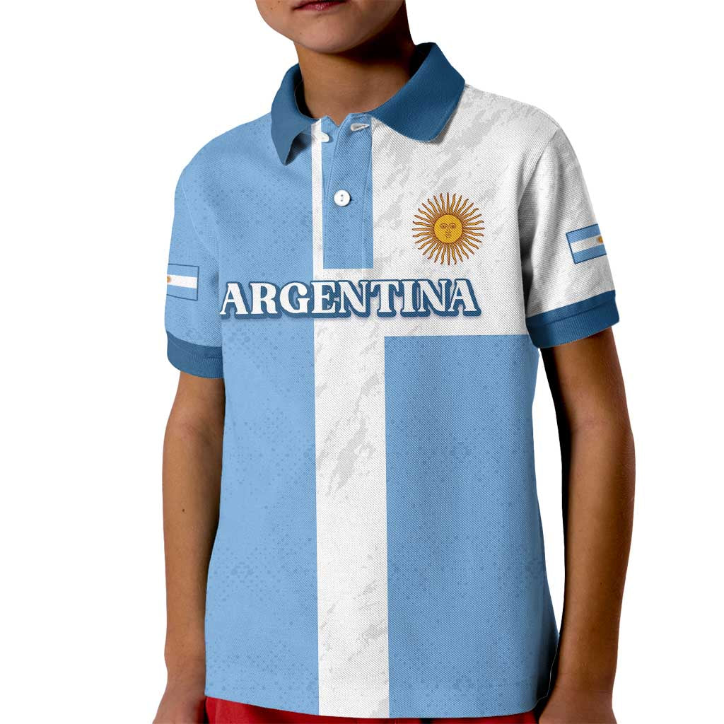 Custom Argentina 2024 Football Kid Polo Shirt Sport Style LT05 - Wonder Print Shop