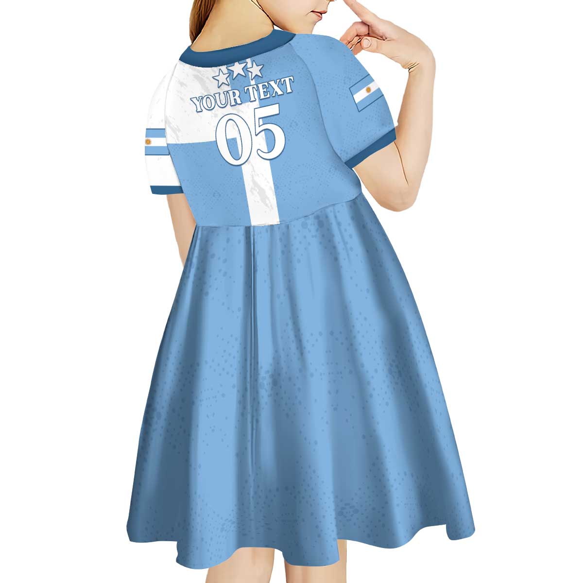 Custom Argentina 2024 Football Kid Short Sleeve Dress Sport Style LT05 - Wonder Print Shop