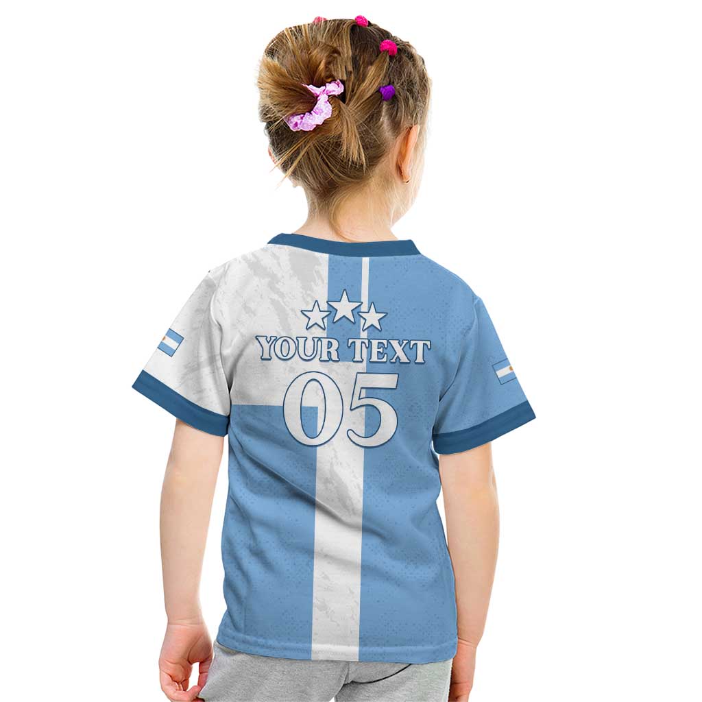 Custom Argentina 2024 Football Kid T Shirt Sport Style LT05 - Wonder Print Shop