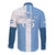 Custom Argentina 2024 Football Long Sleeve Button Shirt Sport Style LT05 - Wonder Print Shop