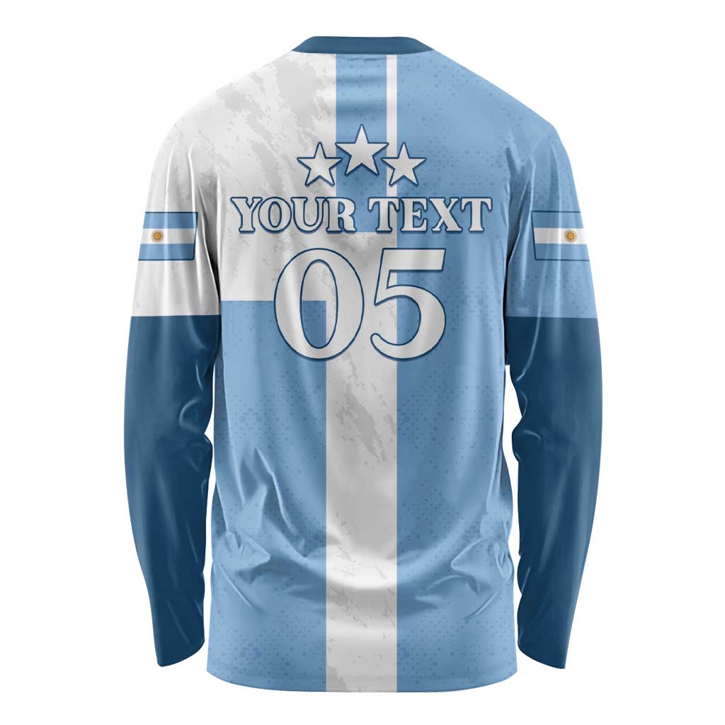 Custom Argentina 2024 Football Long Sleeve Shirt Sport Style LT05 - Wonder Print Shop