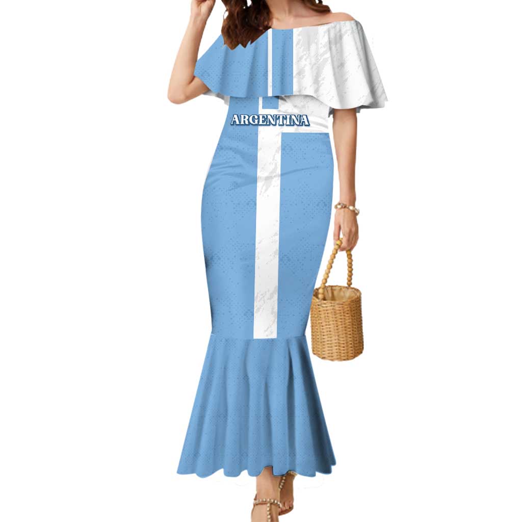 Custom Argentina 2024 Football Mermaid Dress Sport Style LT05 - Wonder Print Shop
