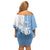 Custom Argentina 2024 Football Off Shoulder Short Dress Sport Style LT05 - Wonder Print Shop
