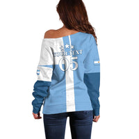 Custom Argentina 2024 Football Off Shoulder Sweater Sport Style LT05 - Wonder Print Shop