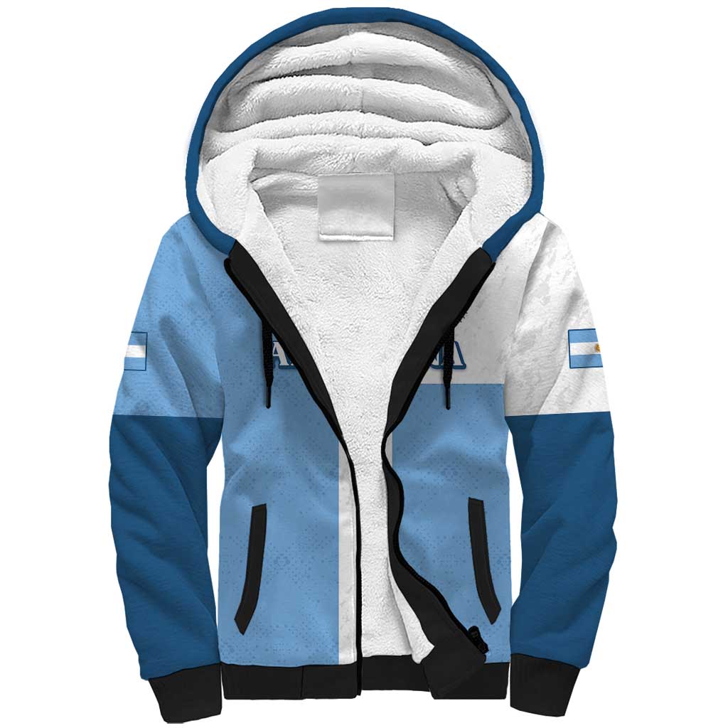 Custom Argentina 2024 Football Sherpa Hoodie Sport Style LT05 - Wonder Print Shop