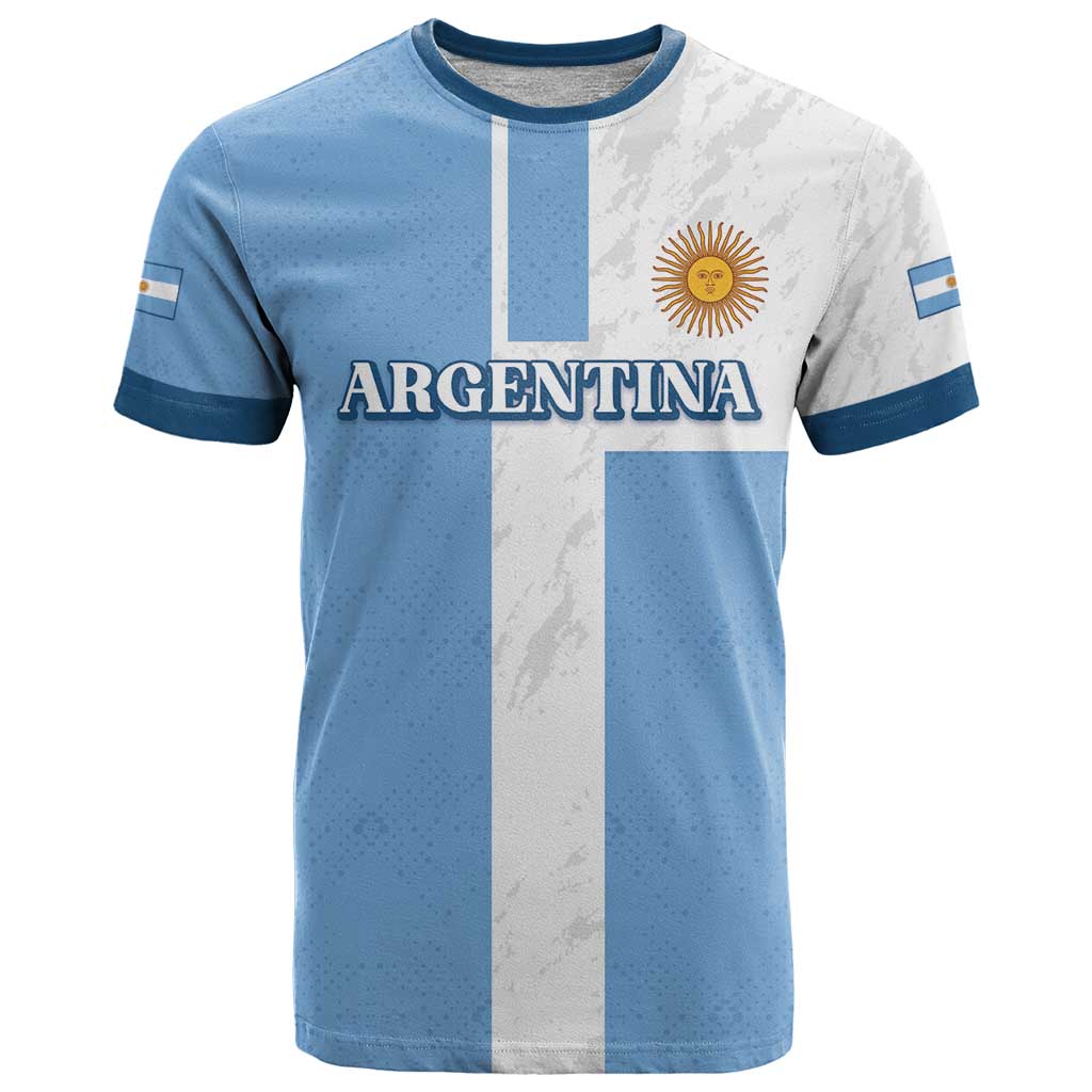 Custom Argentina 2024 Football T Shirt Sport Style LT05 - Wonder Print Shop