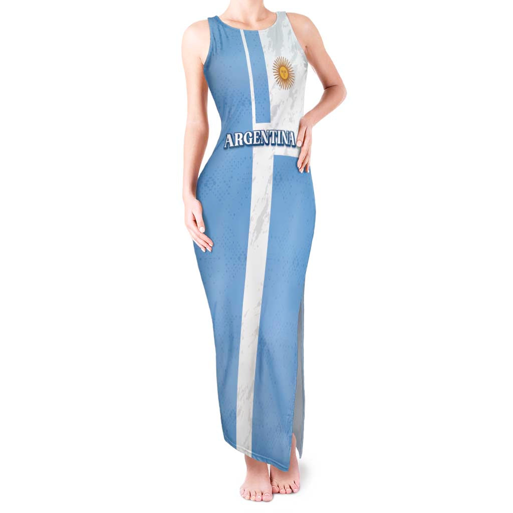 Custom Argentina 2024 Football Tank Maxi Dress Sport Style LT05 - Wonder Print Shop