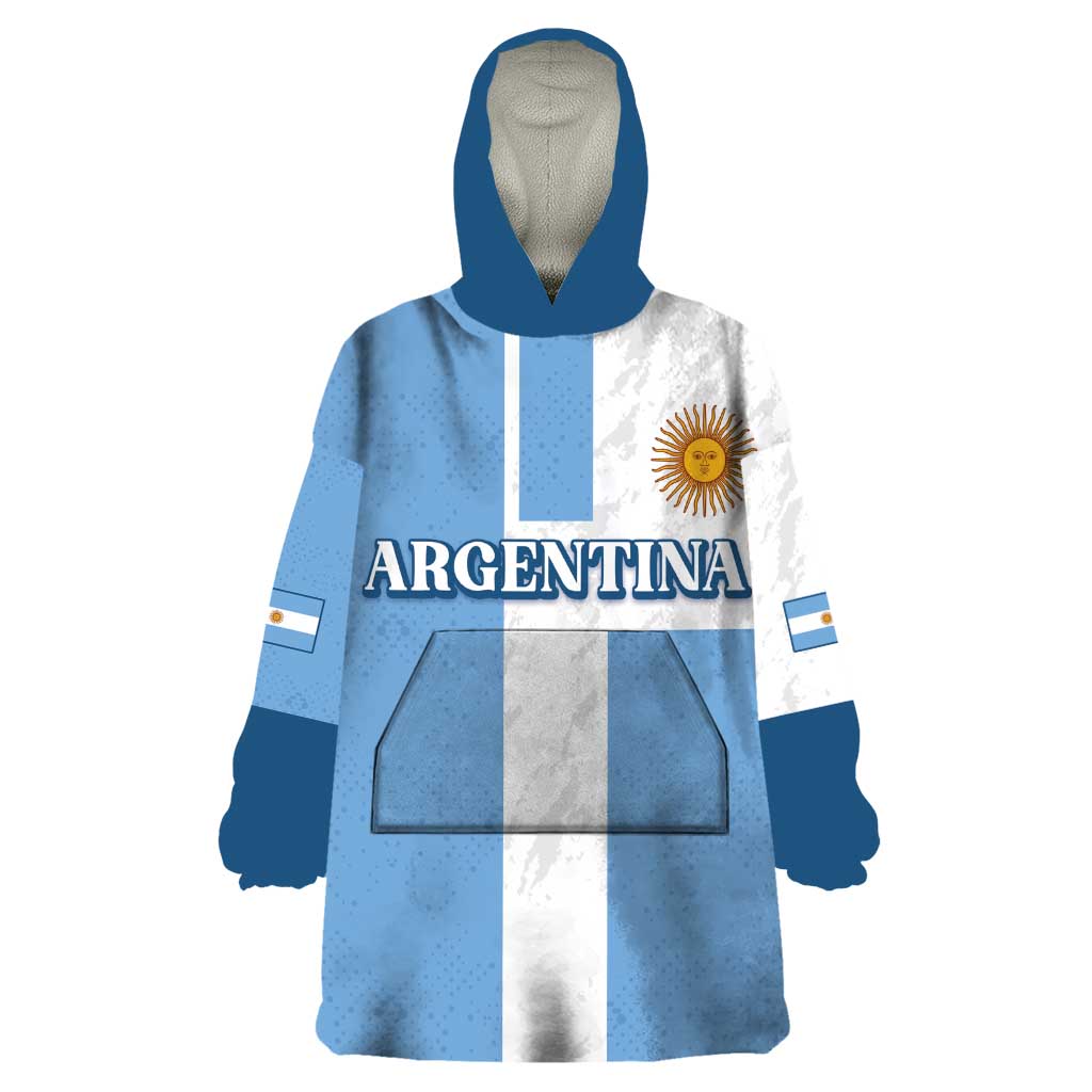 Custom Argentina 2024 Football Wearable Blanket Hoodie Sport Style LT05 - Wonder Print Shop