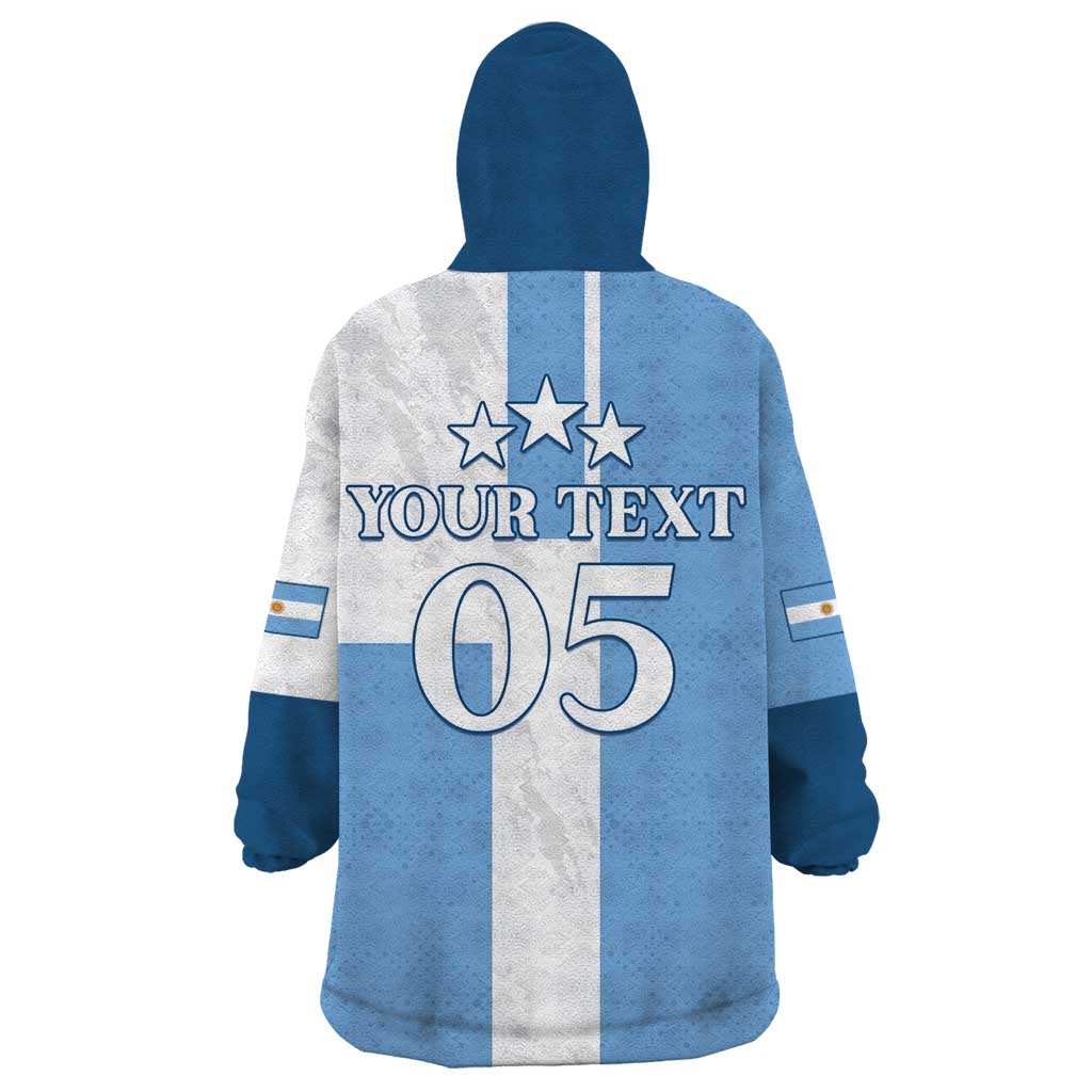 Custom Argentina 2024 Football Wearable Blanket Hoodie Sport Style LT05 - Wonder Print Shop
