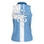 Custom Argentina 2024 Football Women Sleeveless Polo Shirt Sport Style LT05 - Wonder Print Shop