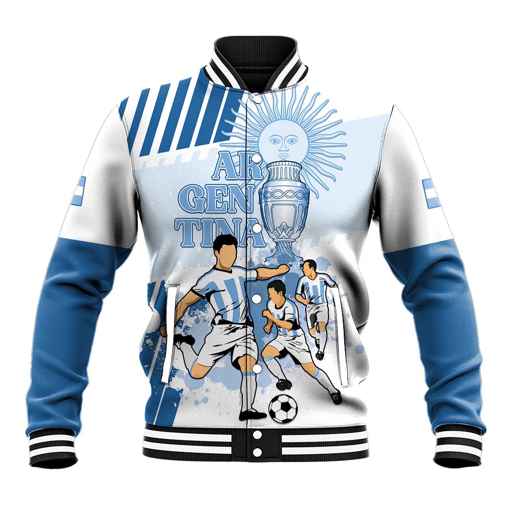 Custom Argentina 2024 Football Baseball Jacket Go Champions La Albiceleste LT05 - Wonder Print Shop