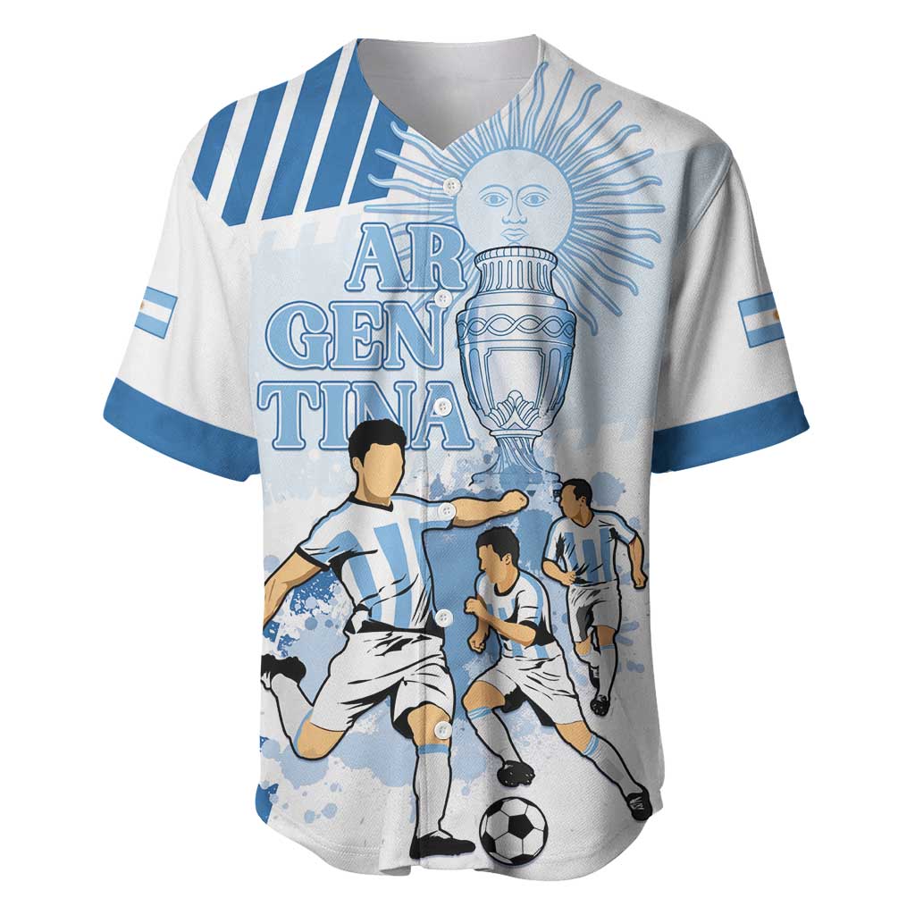Custom Argentina 2024 Football Baseball Jersey Go Champions La Albiceleste LT05 - Wonder Print Shop