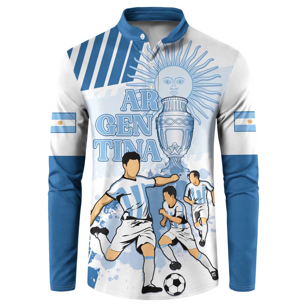 Custom Argentina 2024 Football Button Sweatshirt Go Champions La Albiceleste LT05 - Wonder Print Shop