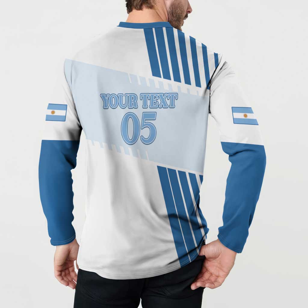 Custom Argentina 2024 Football Button Sweatshirt Go Champions La Albiceleste LT05 - Wonder Print Shop