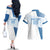 Custom Argentina 2024 Football Couples Matching Off The Shoulder Long Sleeve Dress and Hawaiian Shirt Go Champions La Albiceleste LT05 - Wonder Print Shop